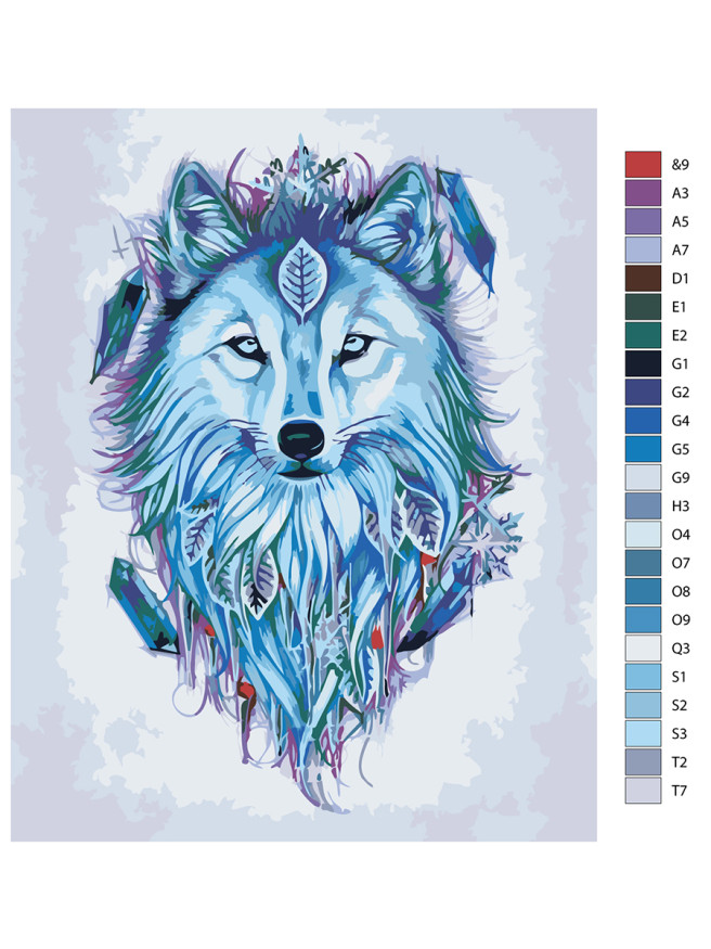 Картина по номерам &amp;quot;Красивый волк&amp;quot;