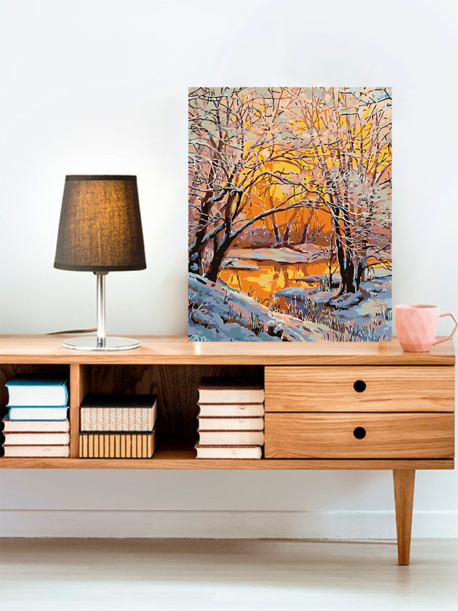 Raqamlar bo&amp;#039;yicha rasm &amp;quot;O&amp;#039;rmonda qish&amp;quot;