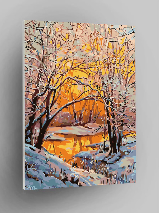 Raqamlar bo&amp;#039;yicha rasm &amp;quot;O&amp;#039;rmonda qish&amp;quot;