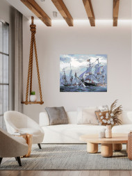 Картина по номерам &amp;quot;Корабли в море&amp;quot;