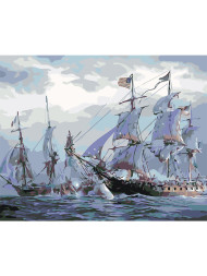 Картина по номерам &amp;quot;Корабли в море&amp;quot;