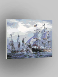 Картина по номерам &amp;quot;Корабли в море&amp;quot;