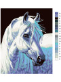 Картина по номерам &amp;quot;Белая лошадь&amp;quot;