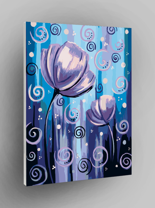 Картина по номерам &amp;quot;Фиолетовые цветы&amp;quot;