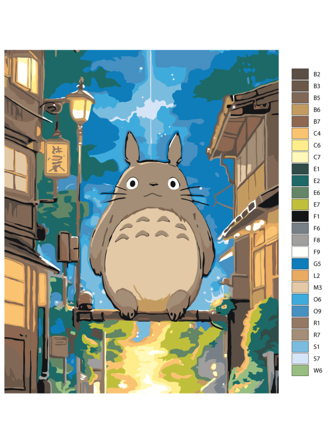 Картина по номерам &amp;quot;Тоторо&amp;quot;