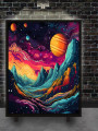 Постер на холсте &amp;quot;Цветные горы галактики&amp;quot;