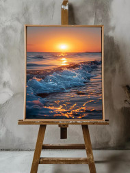 Постер на холсте &amp;quot;Закат над сверкающими волнами&amp;quot;