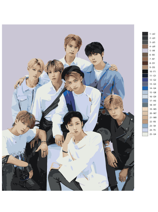 Картина по номерам &amp;quot;Stray Kids&amp;quot;