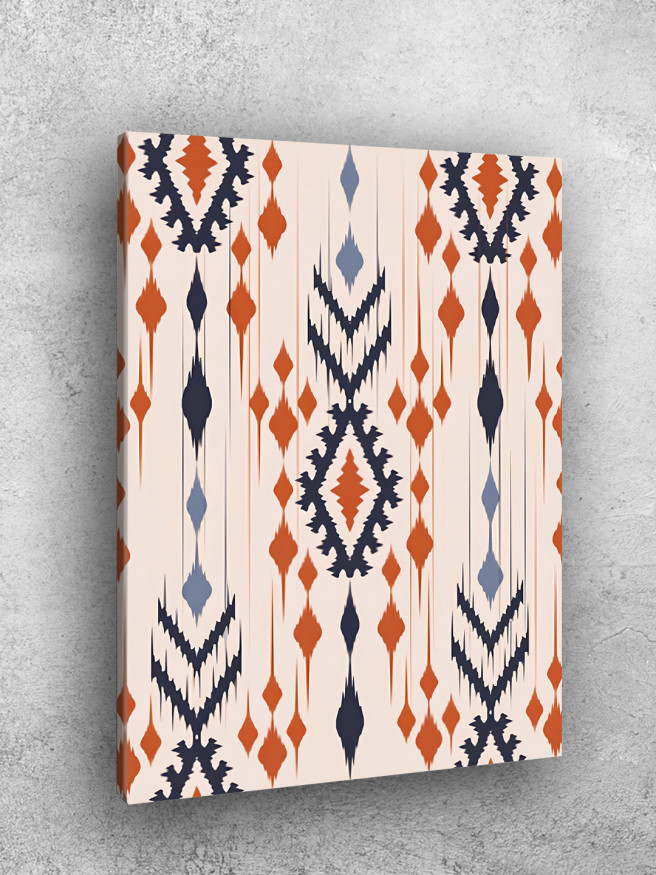 Holstga bosilgan poster &amp;quot;To‘q ko‘k va to‘q sariq sharqona naqsh&amp;quot;