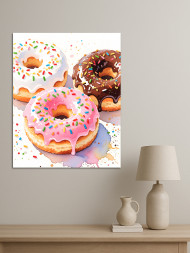 olstga bosilgan poster &quot;Rang-barang glazurali ponchiklar&quot;