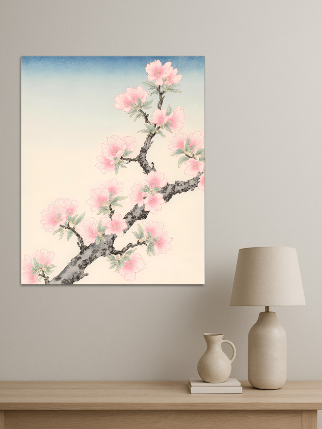 Holstga bosilgan poster &amp;quot;Nozik pushti sakura&amp;quot;