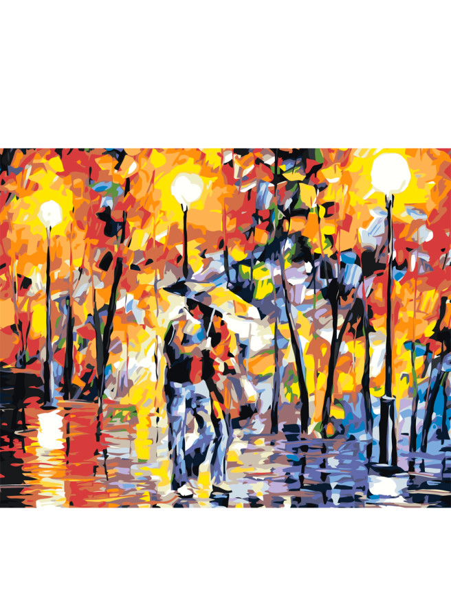 Картина по номерам &amp;quot;Дождливый вечер&amp;quot;