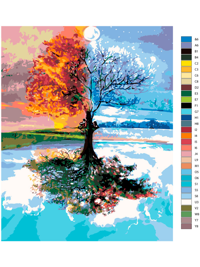 Raqamlar bo&amp;#039;yicha rasm &amp;quot;To&amp;#039;rt fasl&amp;quot;