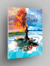 Raqamlar bo'yicha rasm "To'rt fasl"