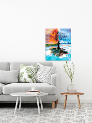 Raqamlar bo'yicha rasm "To'rt fasl"