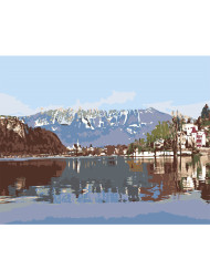 Raqamlar bo&#039;yicha rasm &quot;Ulug&#039;vor tog&#039;lar&quot;