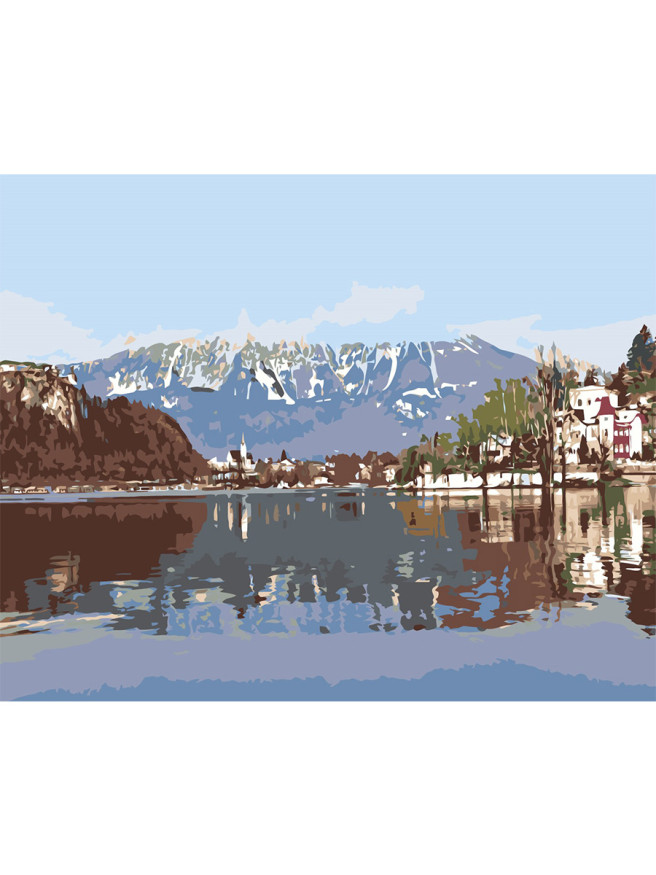 Raqamlar bo&amp;#039;yicha rasm &amp;quot;Ulug&amp;#039;vor tog&amp;#039;lar&amp;quot;