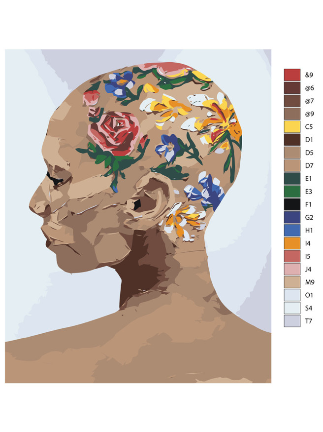 Raqamlar bo&amp;#039;yicha rasm &amp;quot; Gulli bilan kal qiz&amp;quot;