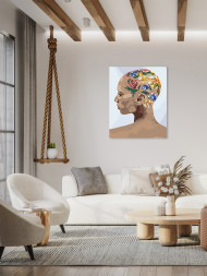 Raqamlar bo&#039;yicha rasm &quot; Gulli bilan kal qiz&quot;