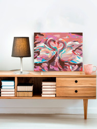 Raqamlar bo&#039;yicha rasm &quot;Sevishgan oqqushlar&quot;