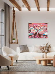 Raqamlar bo&#039;yicha rasm &quot;Sevishgan oqqushlar&quot;