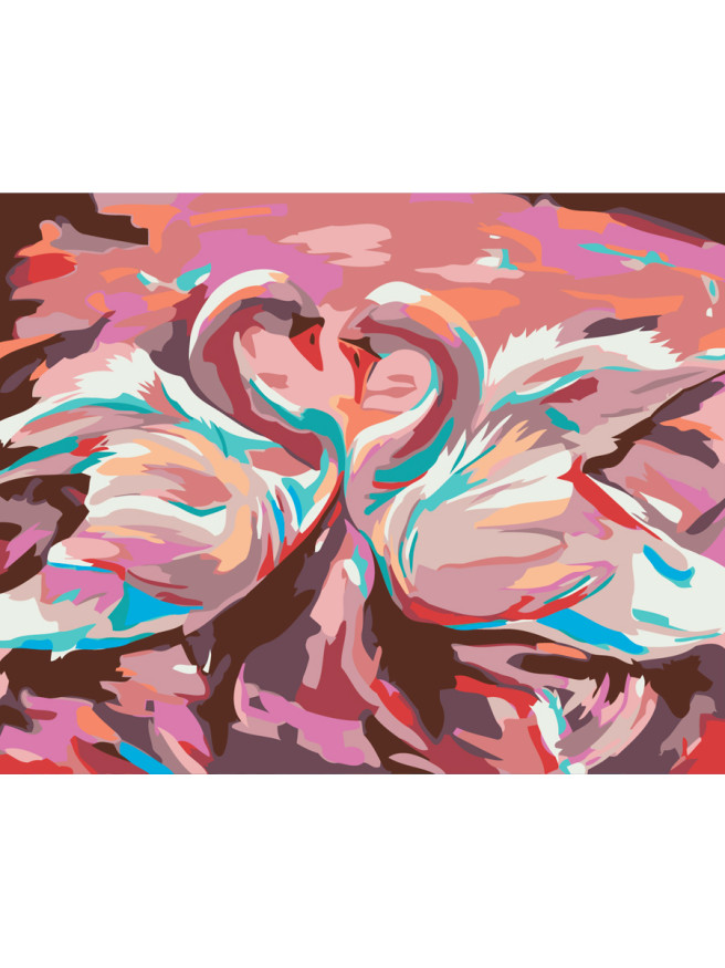 Raqamlar bo&amp;#039;yicha rasm &amp;quot;Sevishgan oqqushlar&amp;quot;