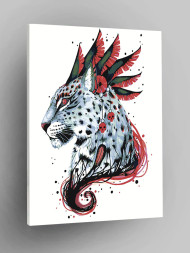 Raqamlar bo&#039;yicha rasm &quot;Tuklar bilan leopard&quot;