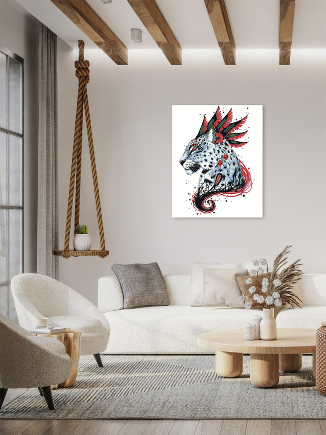 Raqamlar bo&amp;#039;yicha rasm &amp;quot;Tuklar bilan leopard&amp;quot;