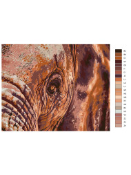 Raqamlar bo'yicha rasm "Fil"