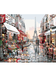 Raqamlar bo'yicha rasm "Eyfel minorasiga manzara"