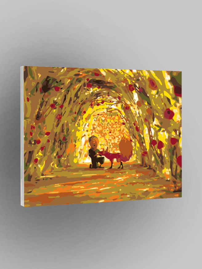 Картина по номерам &amp;quot;Ребёнок и лис&amp;quot;