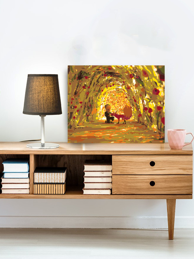 Картина по номерам &amp;quot;Ребёнок и лис&amp;quot;