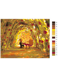 Картина по номерам "Ребёнок и лис"