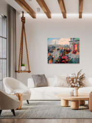 Raqamlar bo'yicha rasm "Parij balkonidagi kechki ovqat"