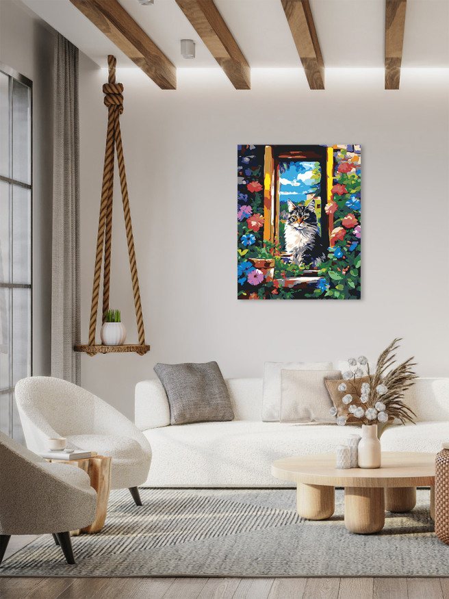 Raqamlar bo&amp;#039;yicha rasm &amp;quot;Chiroyli mushuk&amp;quot;