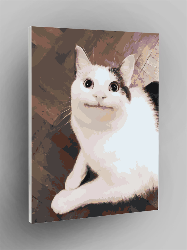 Raqamlar bo&amp;#039;yicha rasm &amp;quot;Odobli mushuk mem&amp;quot;