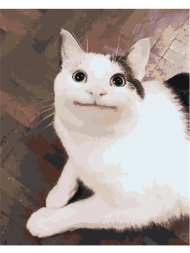 Raqamlar bo&#039;yicha rasm &quot;Odobli mushuk mem&quot;