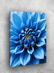 Постер на холсте &amp;quot;Синий георгин крупным планом&amp;quot;