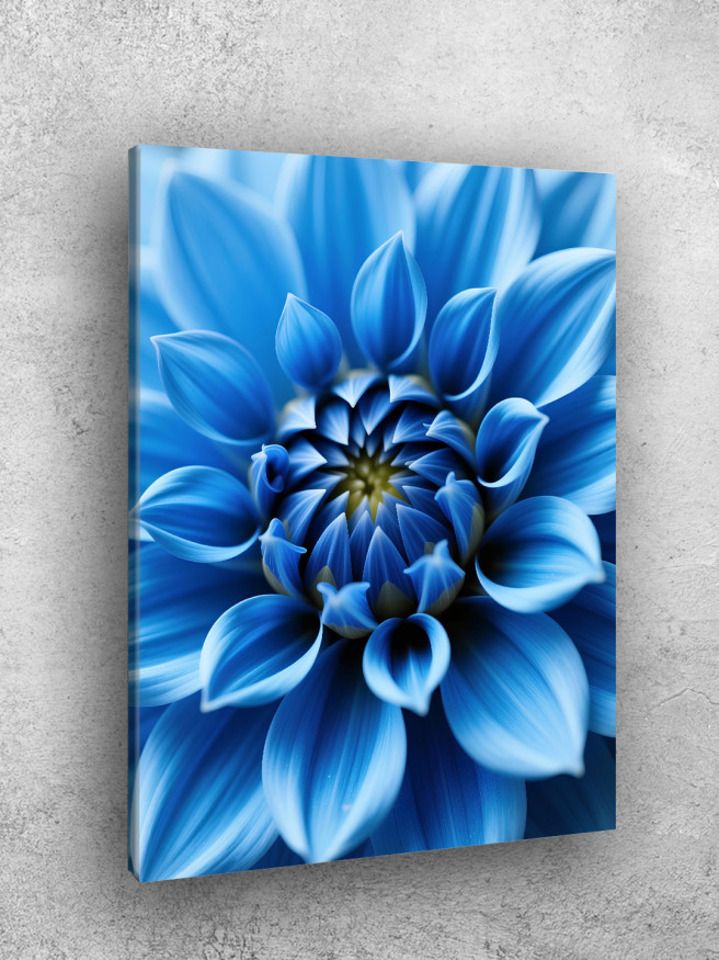 Постер на холсте &amp;quot;Синий георгин крупным планом&amp;quot;