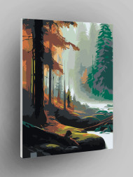 Raqamlar bo&#039;yicha rasm &quot;Chuqur o&#039;rmon&quot;