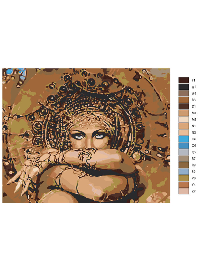 Raqamlar bo&amp;#039;yicha rasm &amp;quot;Ayol sir&amp;quot;