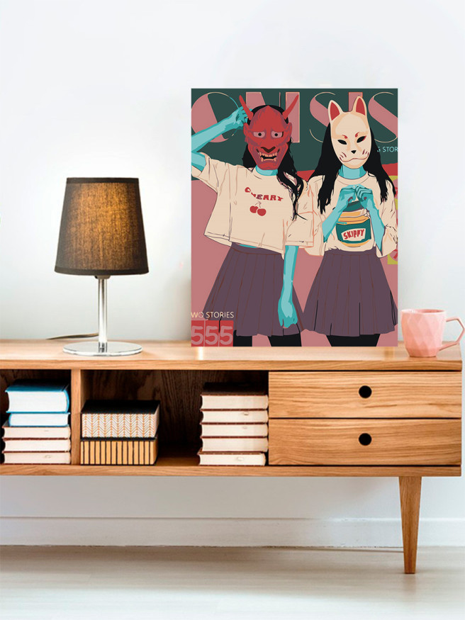 Картина по номерам &amp;quot;Две девушки в масках&amp;quot;