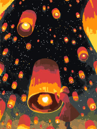 Raqamlar bo&#039;yicha rasm &quot;Tilaklar chiroqlari&quot;