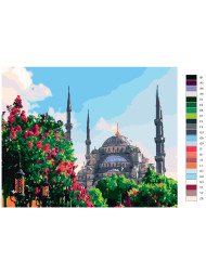 Raqamlar bo'yicha rasm "Gulzor bog‘idagi masjid"