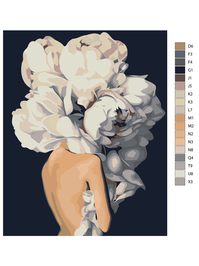 Raqamlar bo&amp;#039;yicha rasm &amp;quot;Gullardagi qiz&amp;quot;