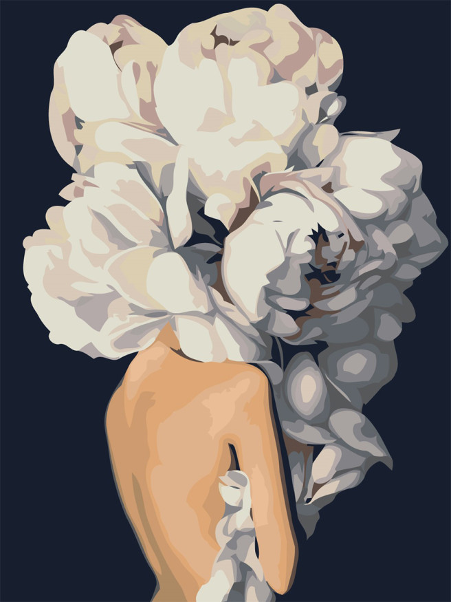 Raqamlar bo&amp;#039;yicha rasm &amp;quot;Gullardagi qiz&amp;quot;