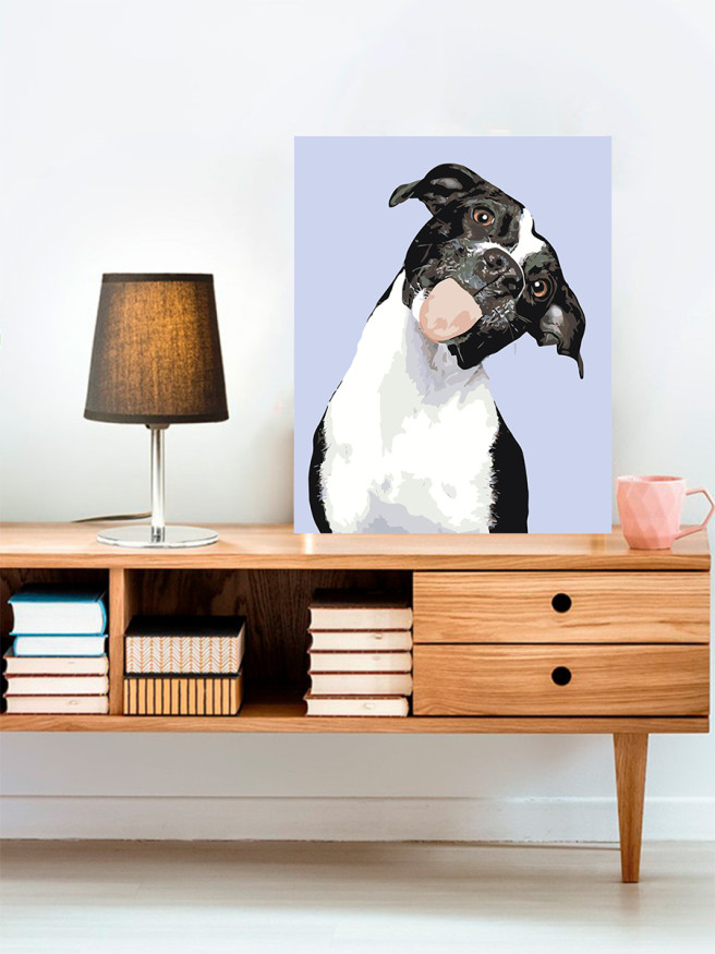 Raqamlar bo&amp;#039;yicha rasm &amp;quot;Quvnoq it&amp;quot;