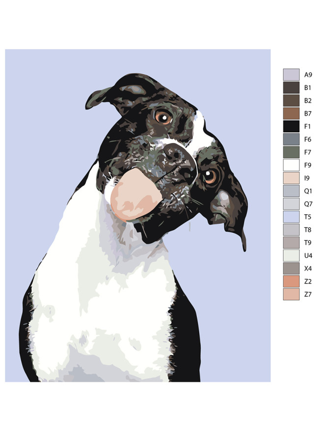 Raqamlar bo&amp;#039;yicha rasm &amp;quot;Quvnoq it&amp;quot;