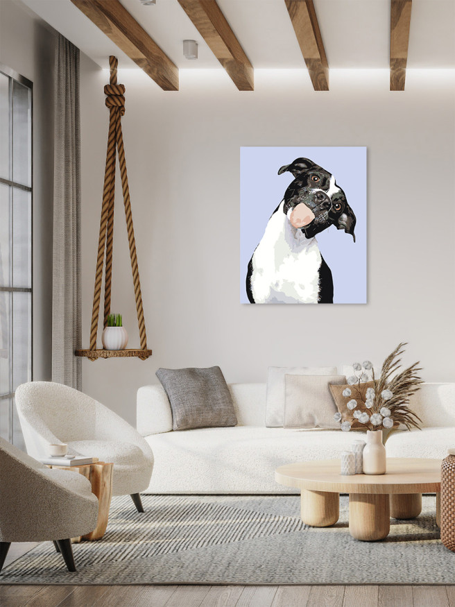 Raqamlar bo&amp;#039;yicha rasm &amp;quot;Quvnoq it&amp;quot;