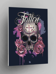 Картина по номерам &amp;quot;Череп с цветами&amp;quot;